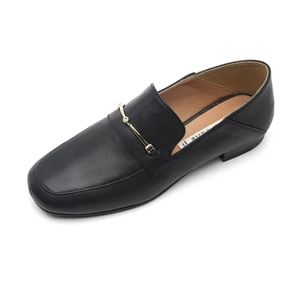 Karen White Leather Loafers